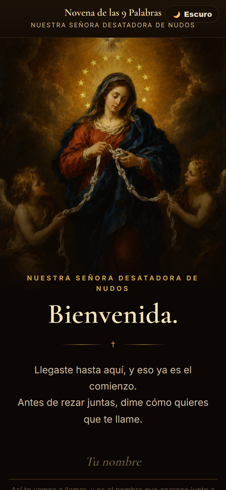 La aplicación de la Novena de las 9 Palabras